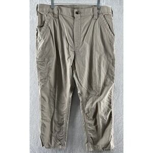 Carhartt Pants Mens 38x30 Canvas Work Dungaree Tan Khaki Loose Original Fit B151